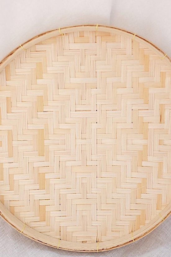 The Artisanal Bamboo Woven Round Tray