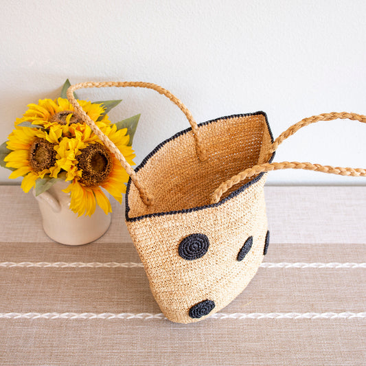 The Polka Dot Raffia Summer Tote