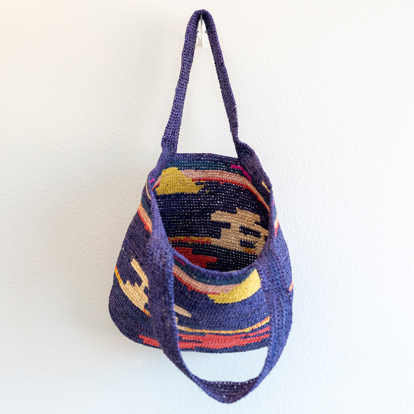 The Midnight Harbor Raffia Tote