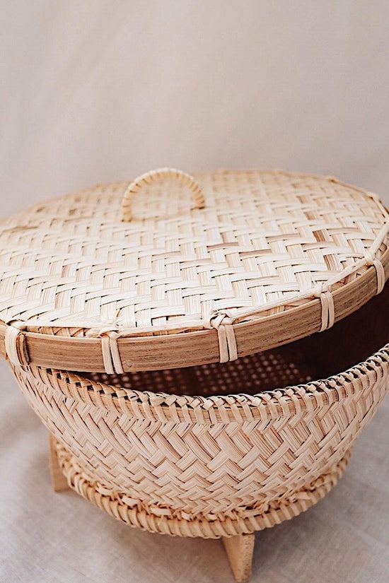 The Moon Handwoven Bamboo Basket