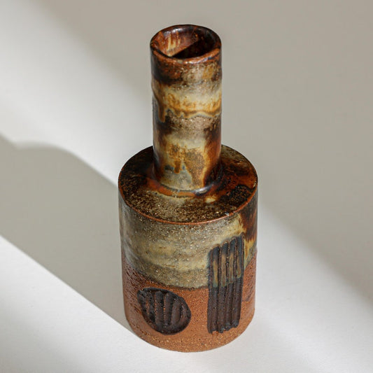 The Artisanal Rustic Earthtone Stoneware Vase