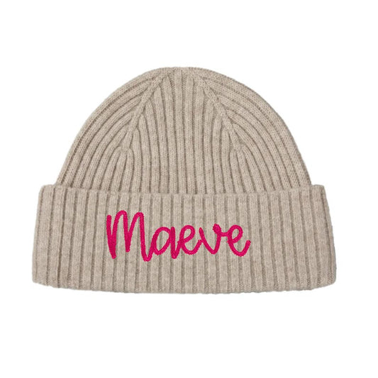 The Maeve Custom Ribbed Cashmere-Blend Beanie